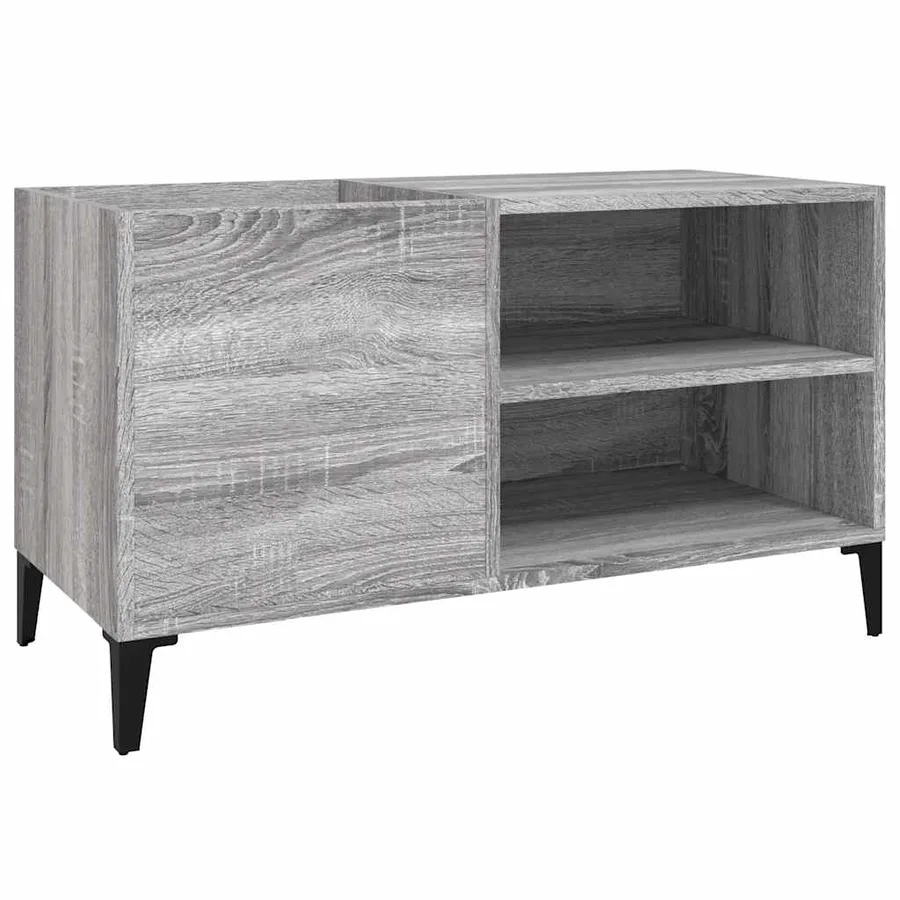 Armoire à disques sonoma gris 84,5x38x48 cm bois d'ingénierie - 2