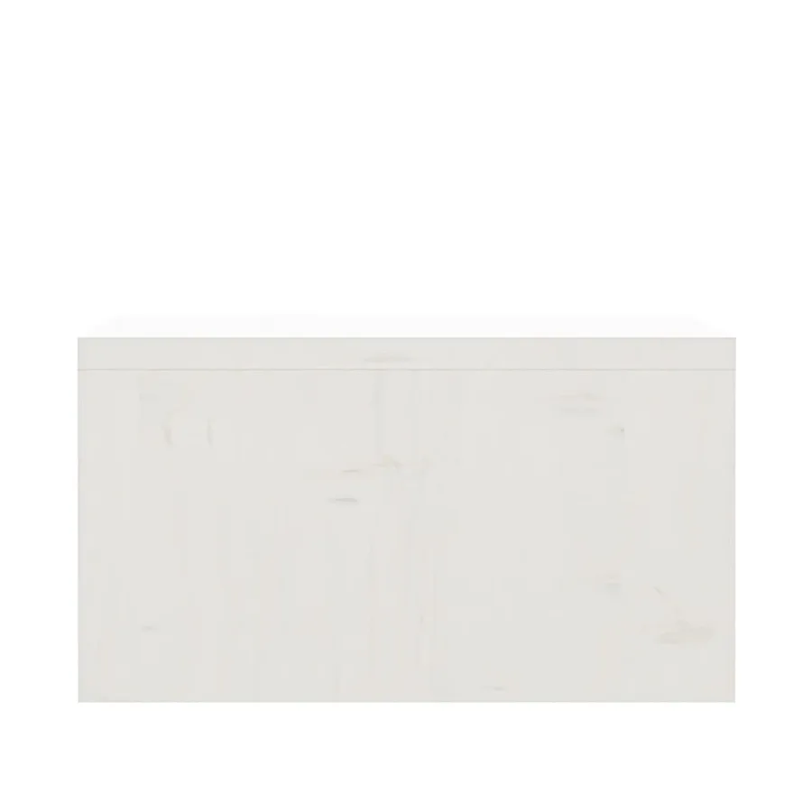 Support de moniteur Blanc 50x27x15 cm Bois de pin solide - 6