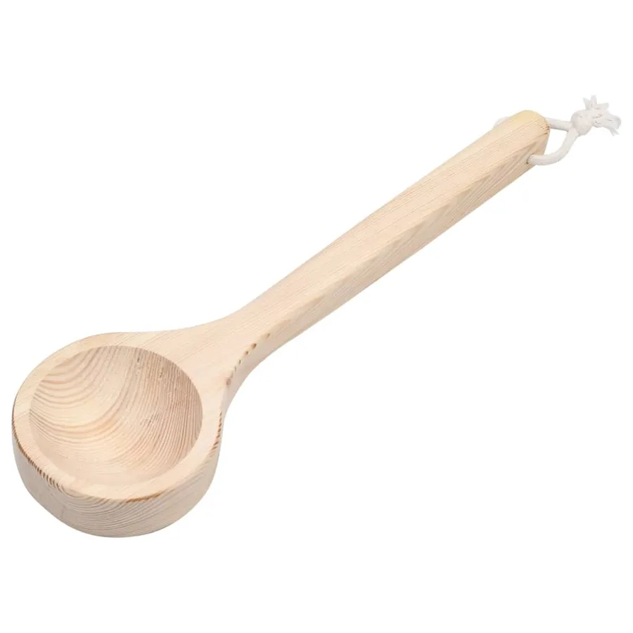 Ensemble de seau et louche pour sauna Bois massif de pin - 7