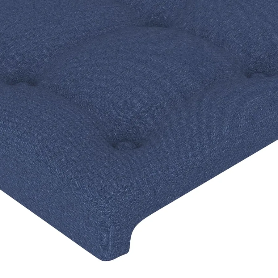 Cadre de lit sans matelas bleu tissu - 10