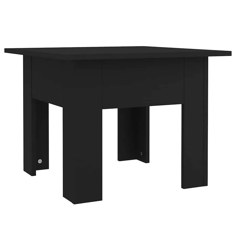 Table basse noir 55x55x42 cm bois d'ingénierie - 2