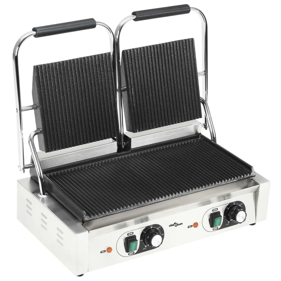 Gril de panini à double rainure 3600 W 57x30,5x20 cm - 3