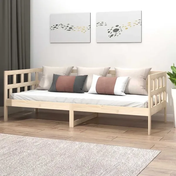 Lit de jour sans matelas bois de pin massif 90x190 cm