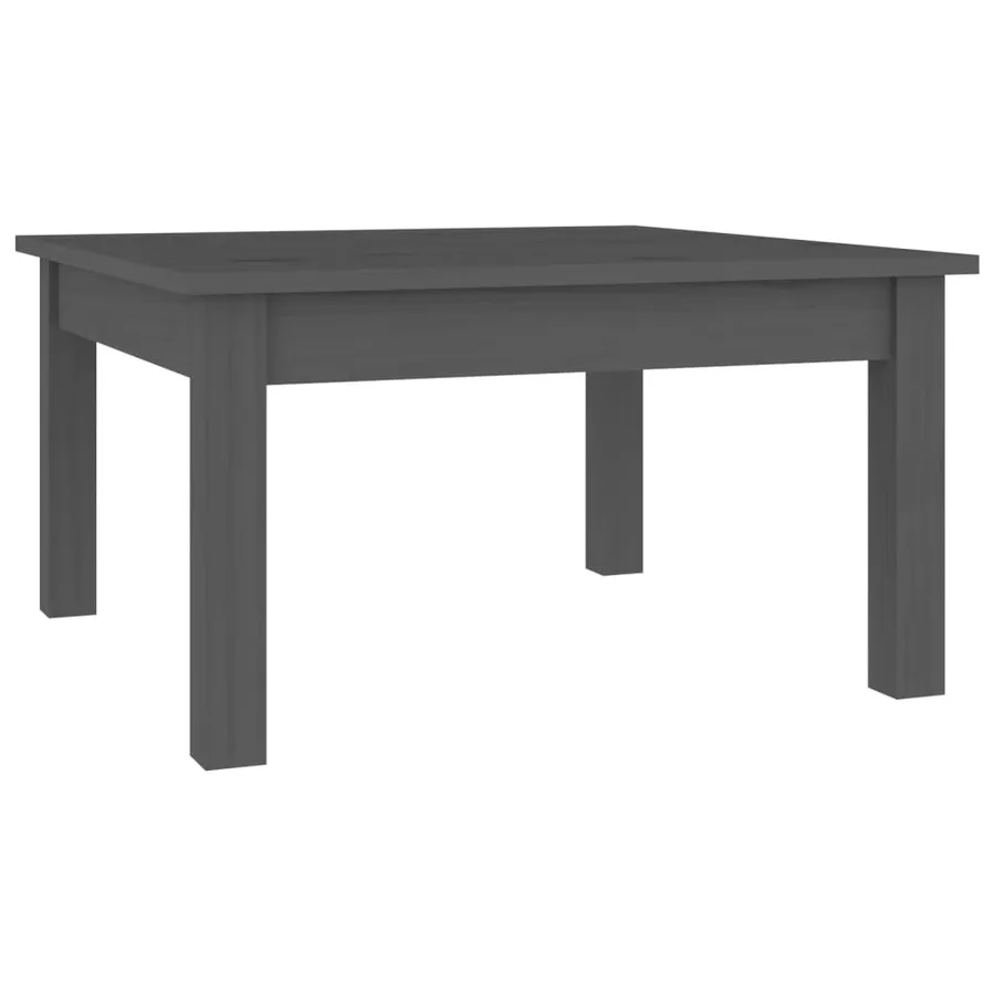 Table basse Gris 55x55x30 cm Bois massif de pin - 2