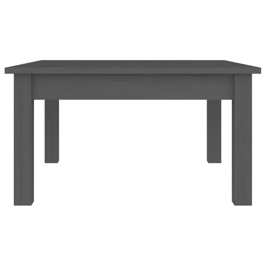 Table basse Gris 55x55x30 cm Bois massif de pin - 4