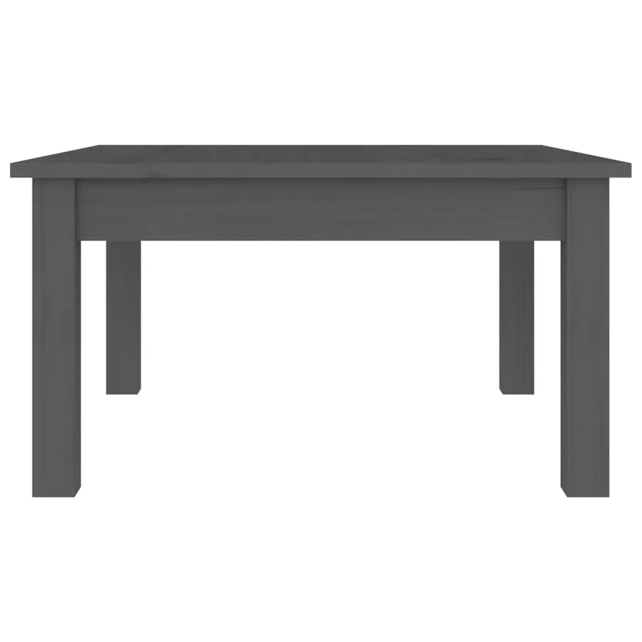 Table basse Gris 55x55x30 cm Bois massif de pin - 5