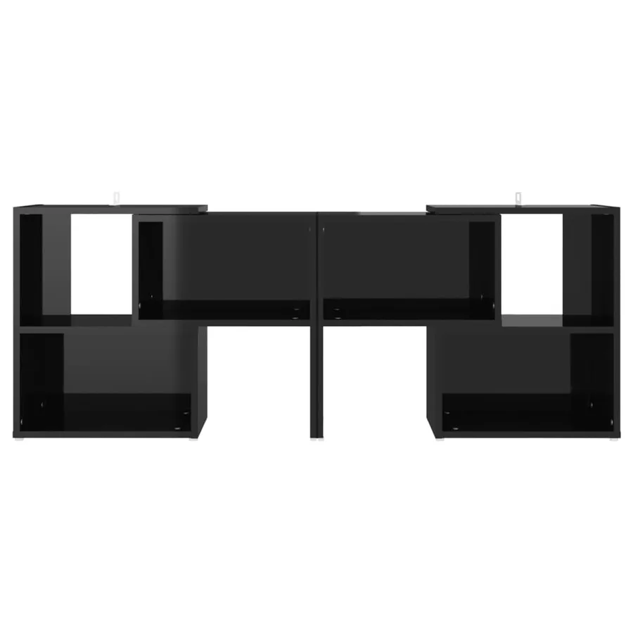 Meuble TV Noir brillant 104x30x52 cm Bois d'ingénierie - 3