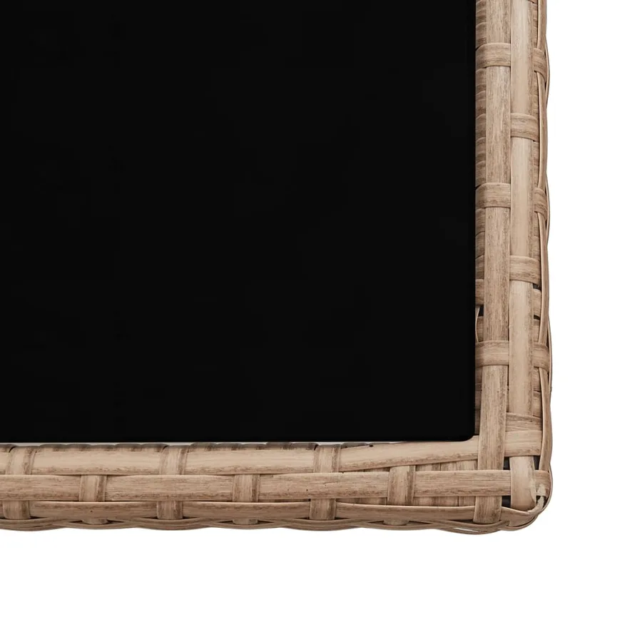 Ensemble à manger d'extérieur avec coussins 17 pcs rotin Beige - 5