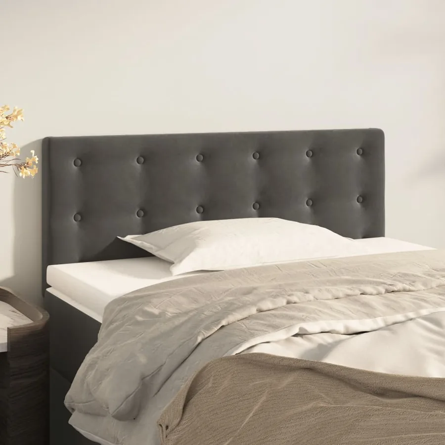 Tête de lit Gris foncé 80x5x78/88 cm Velours