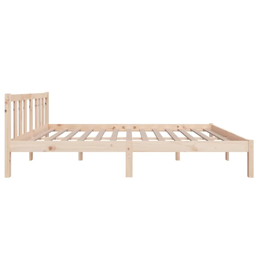 Cadre de lit sans matelas bois massif 120x200 cm - 5