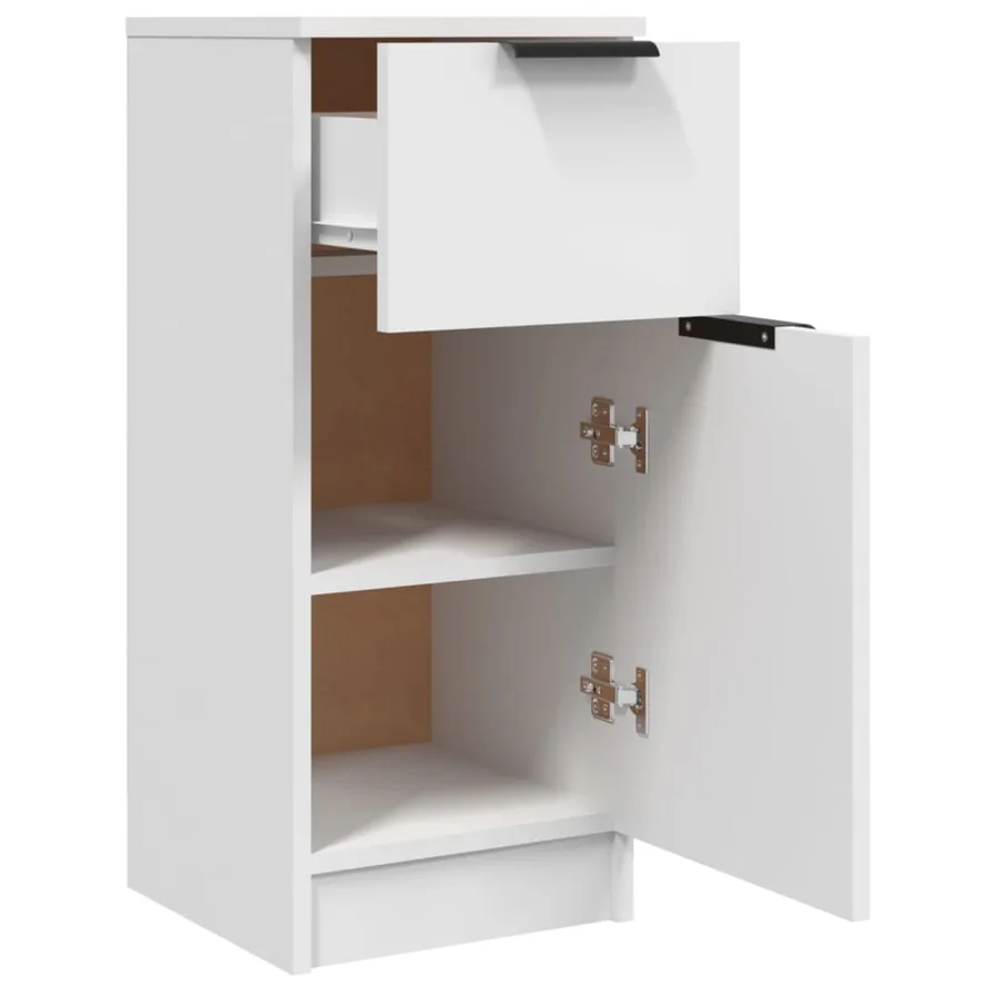 Buffet Blanc 30x30x70 cm Bois d'ingénierie - 5