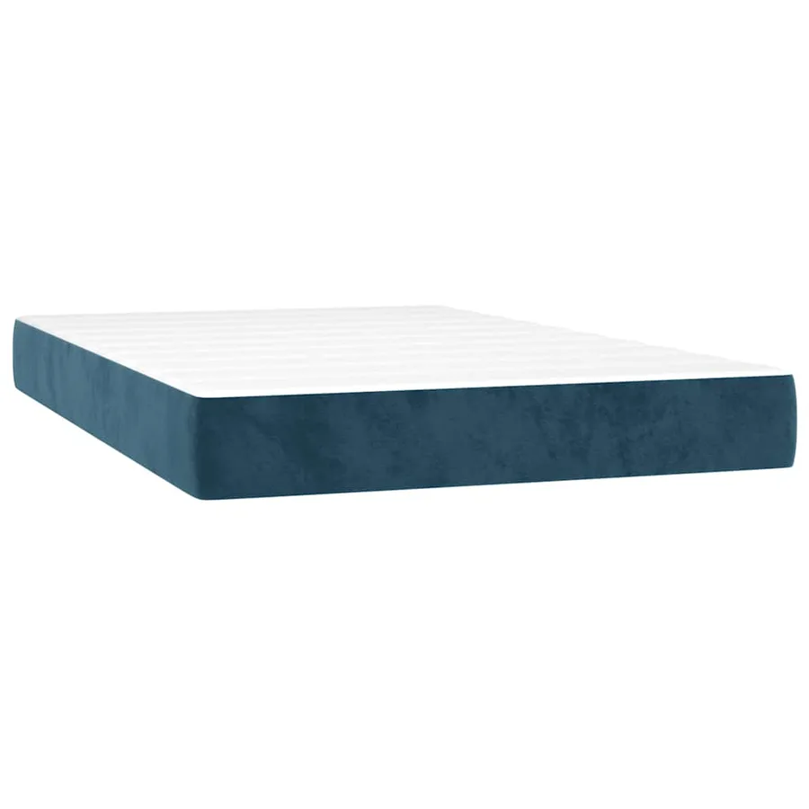 Sommier à lattes de lit avec matelas LED Bleu foncé 120x200 cm - 6
