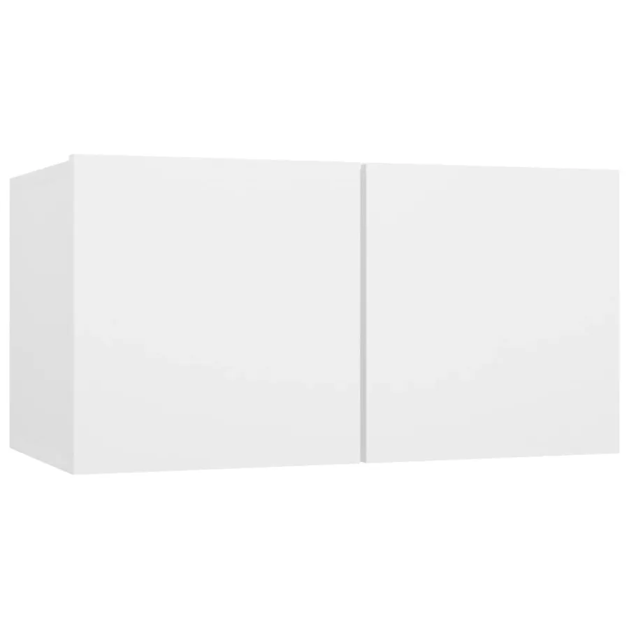 Ensemble de meubles TV 4 pcs Blanc Bois d'ingénierie - 5