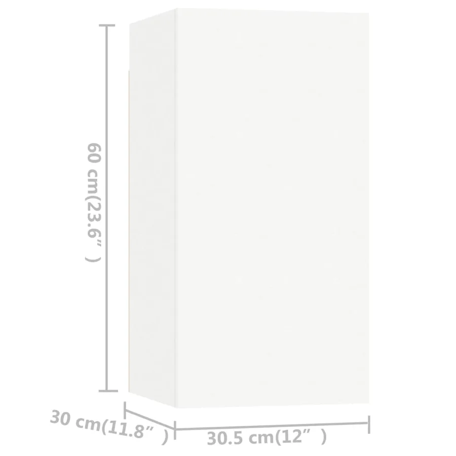 Ensemble de meubles TV 4 pcs Blanc Bois d'ingénierie - 6
