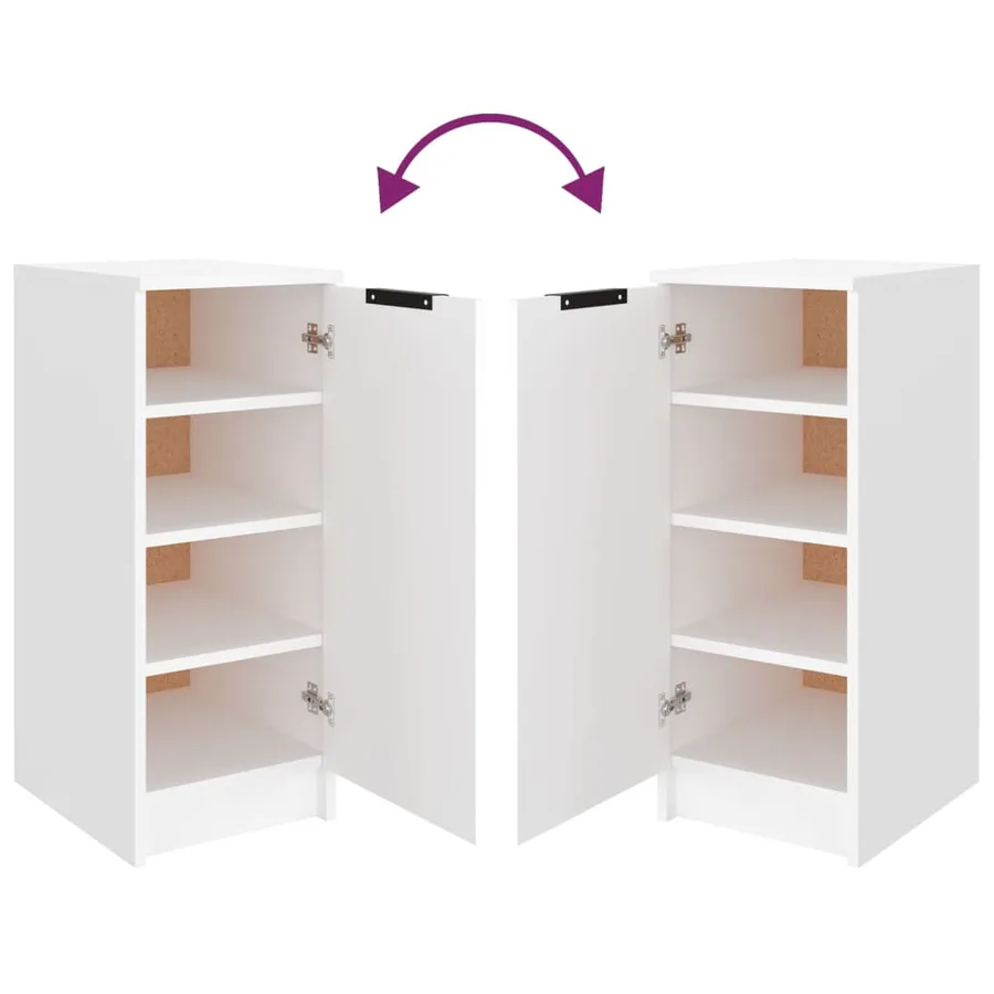 Armoire à chaussures Blanc 30x35x70 cm Bois d'ingénierie - 8
