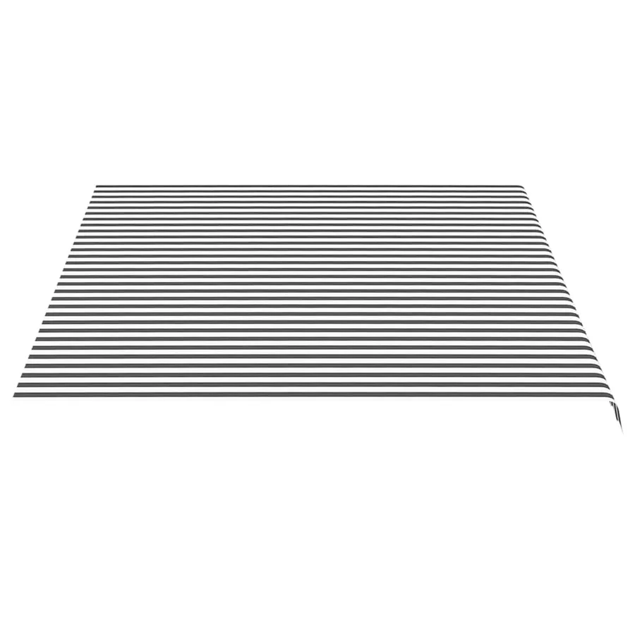 Tissu de remplacement pour auvent Anthracite et blanc 4,5x3,5 m - 4