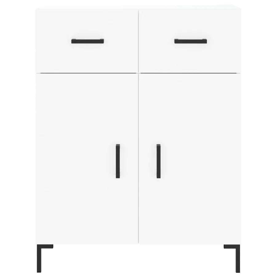 Buffet haut Blanc 69,5x34x180 cm Bois d'ingénierie - 8