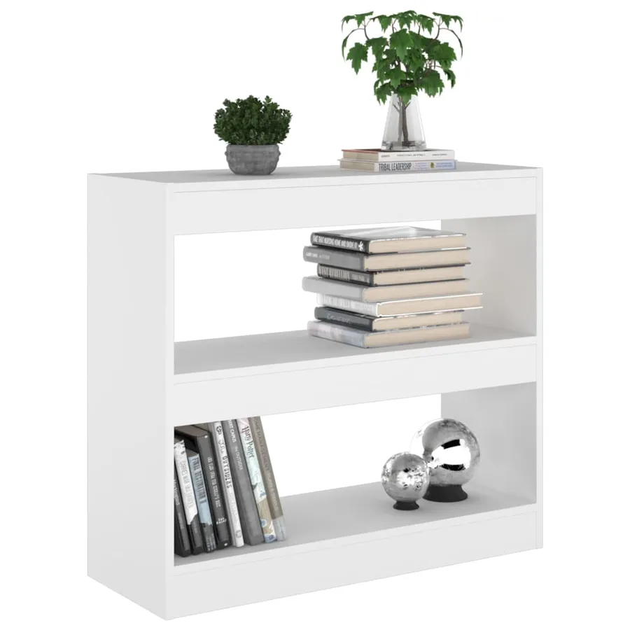 Bibliothèque/Séparateur de pièce Blanc 80x30x72 cm - 5