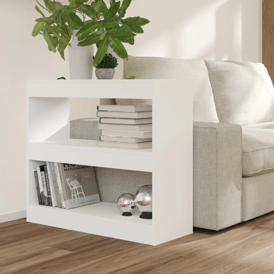 Bibliothèque/Séparateur de pièce Blanc 80x30x72 cm - 6