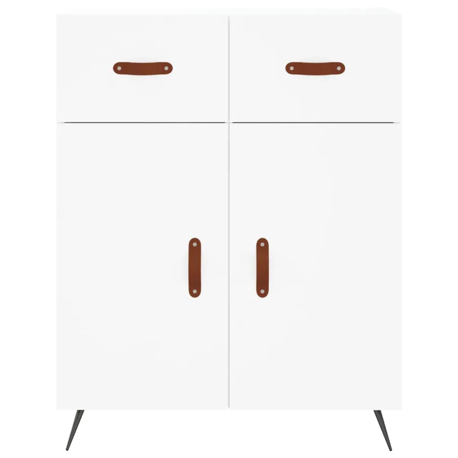 Buffet blanc 69,5x34x90 cm bois d'ingénierie - 6