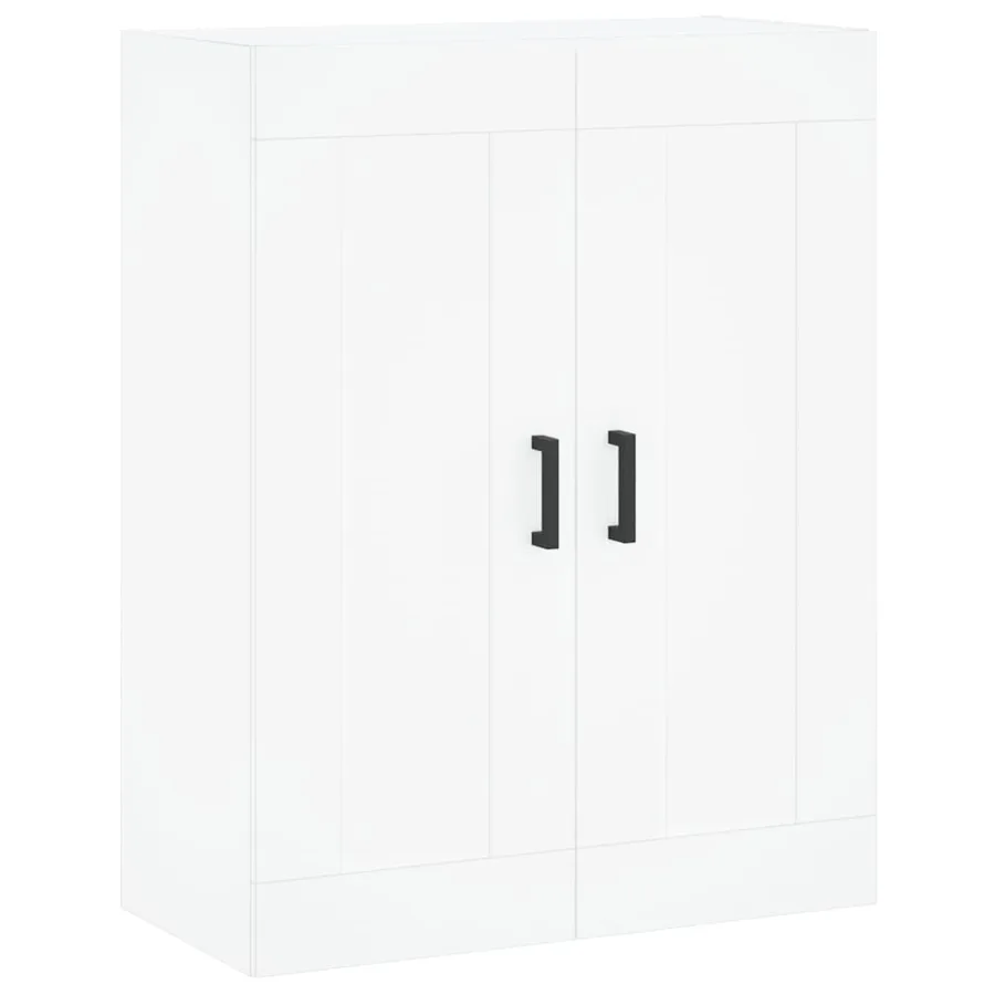 Buffet haut Blanc 69,5x34x180 cm Bois d'ingénierie - 5