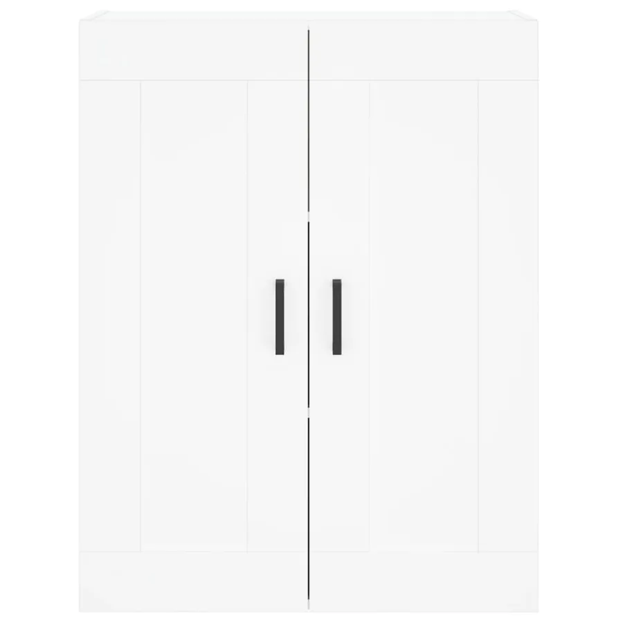 Buffet haut Blanc 69,5x34x180 cm Bois d'ingénierie - 6
