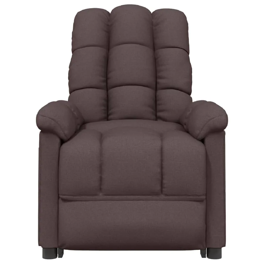 Fauteuil électrique de massage Marron foncé Tissu - 4
