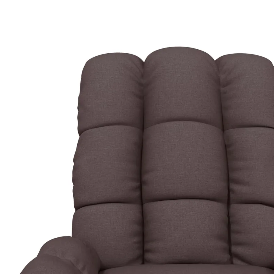 Fauteuil électrique de massage Marron foncé Tissu - 9