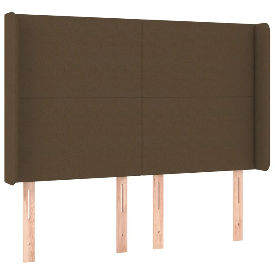 Sommier à lattes de lit matelas et LED Marron foncé 140x200 cm - 7