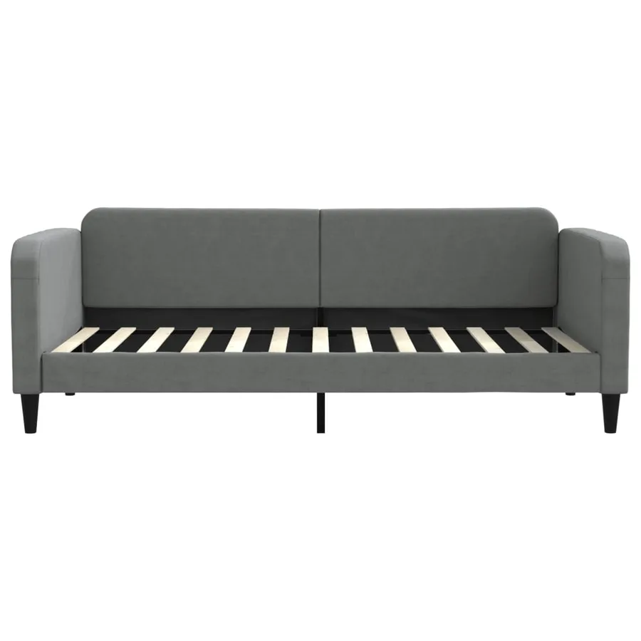 Lit de repos sans matelas gris foncé 90x200 cm tissu - 3