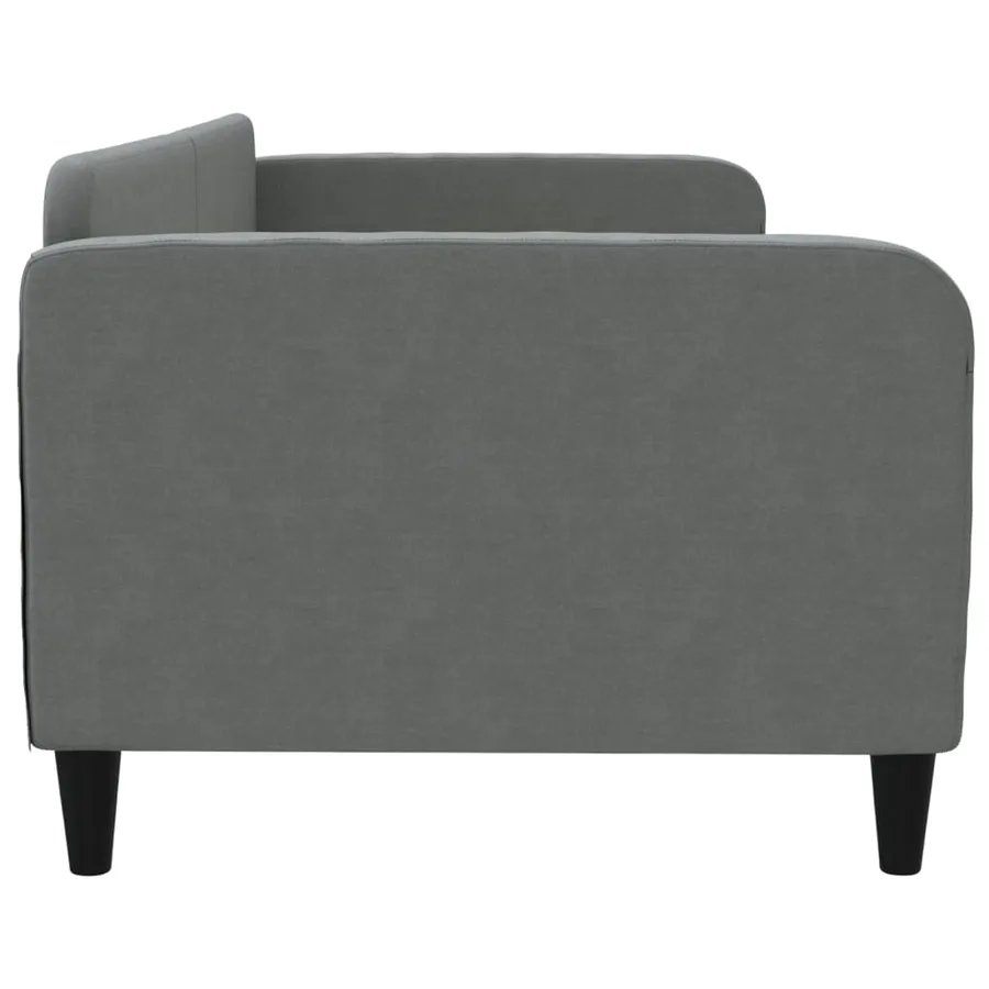 Lit de repos sans matelas gris foncé 90x200 cm tissu - 4