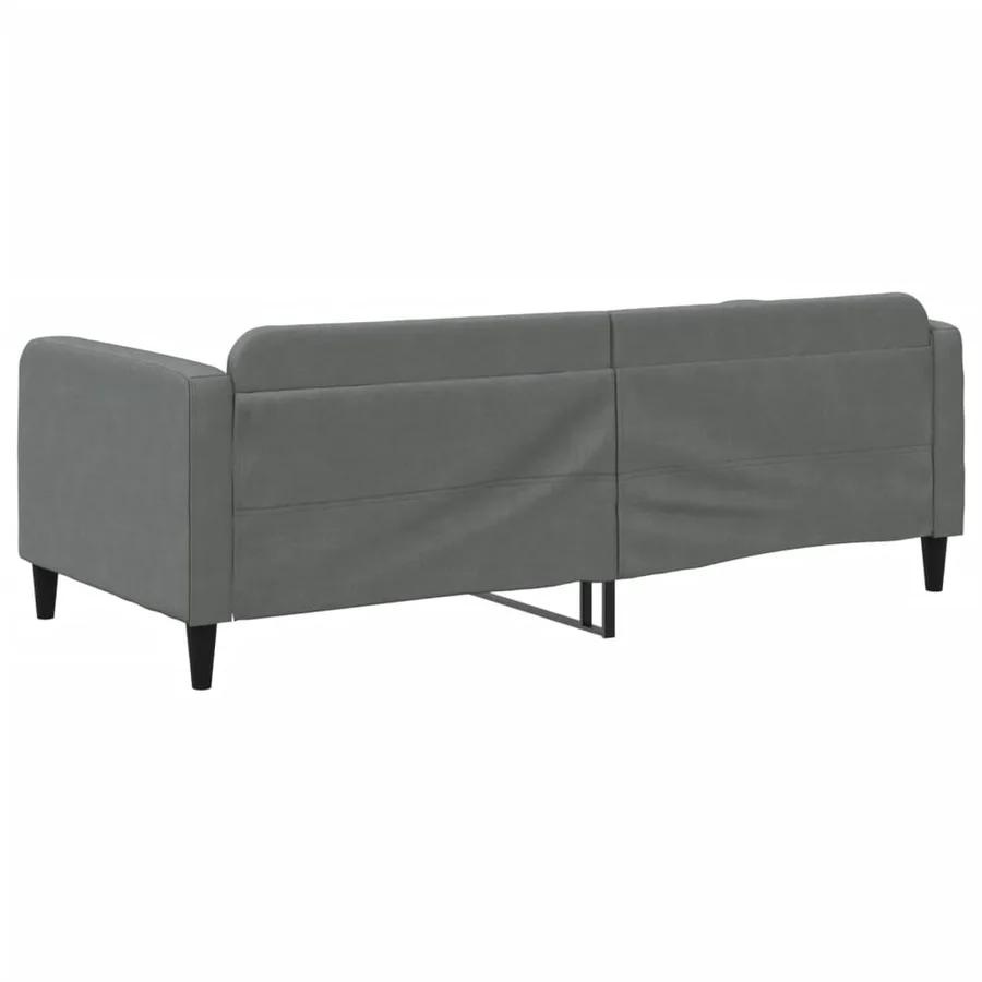 Lit de repos sans matelas gris foncé 90x200 cm tissu - 5