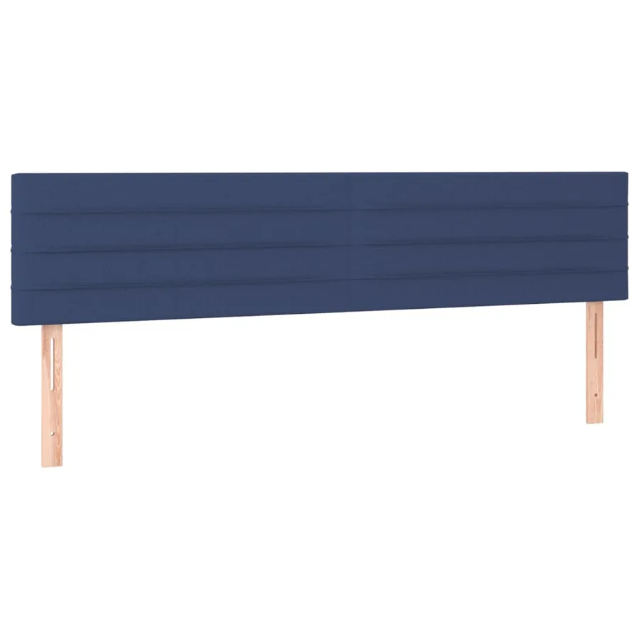 Sommier à lattes de lit avec matelas Bleu 200x200 cm Tissu - 6