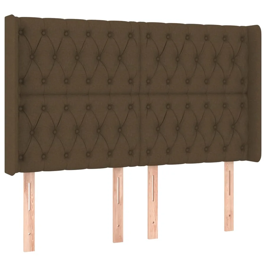 Sommier à lattes de lit matelas et LED Marron foncé 140x200 cm - 7