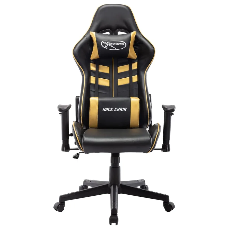 Chaise de jeu Noir et doré Cuir artificiel - 2