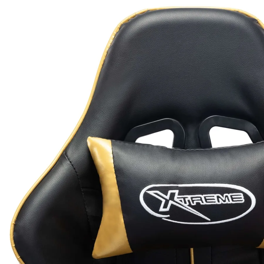 Chaise de jeu Noir et doré Cuir artificiel - 6