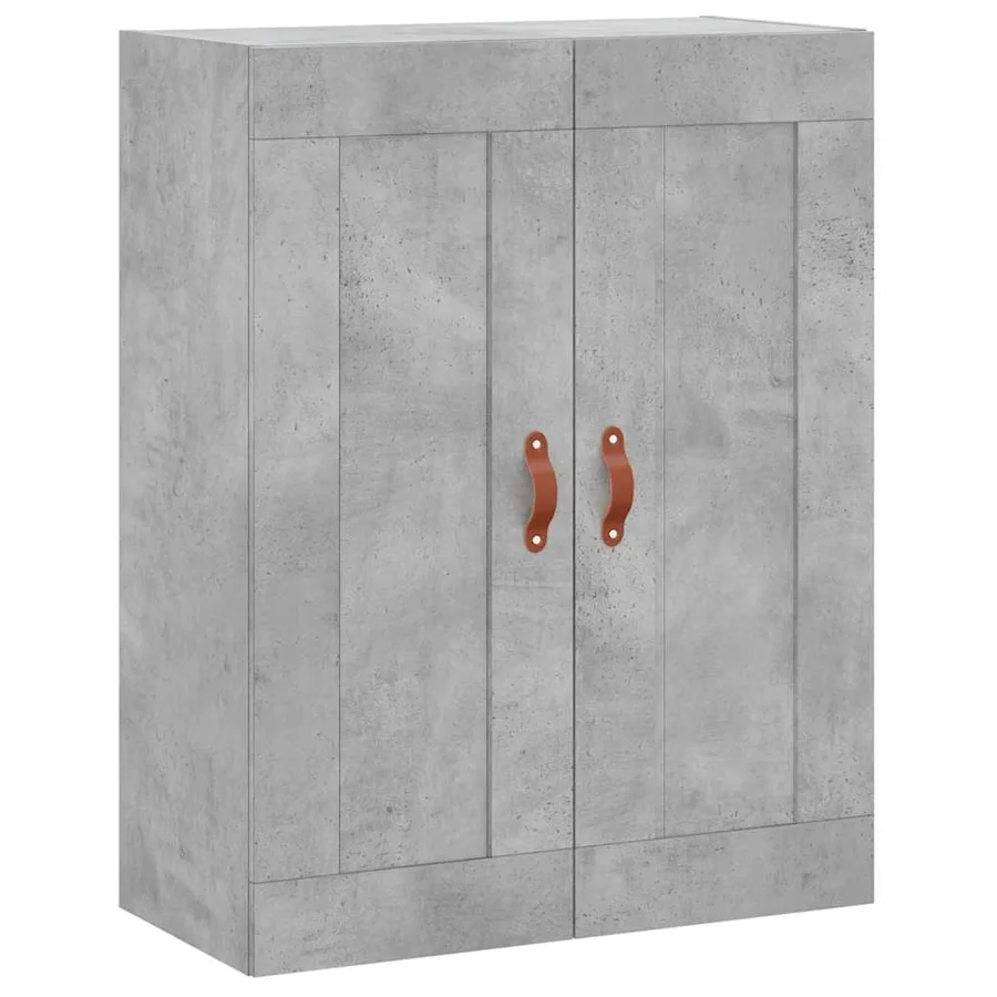 Buffet haut Gris béton 69,5x34x180 cm Bois d'ingénierie - 5