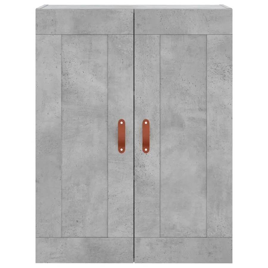 Buffet haut Gris béton 69,5x34x180 cm Bois d'ingénierie - 6
