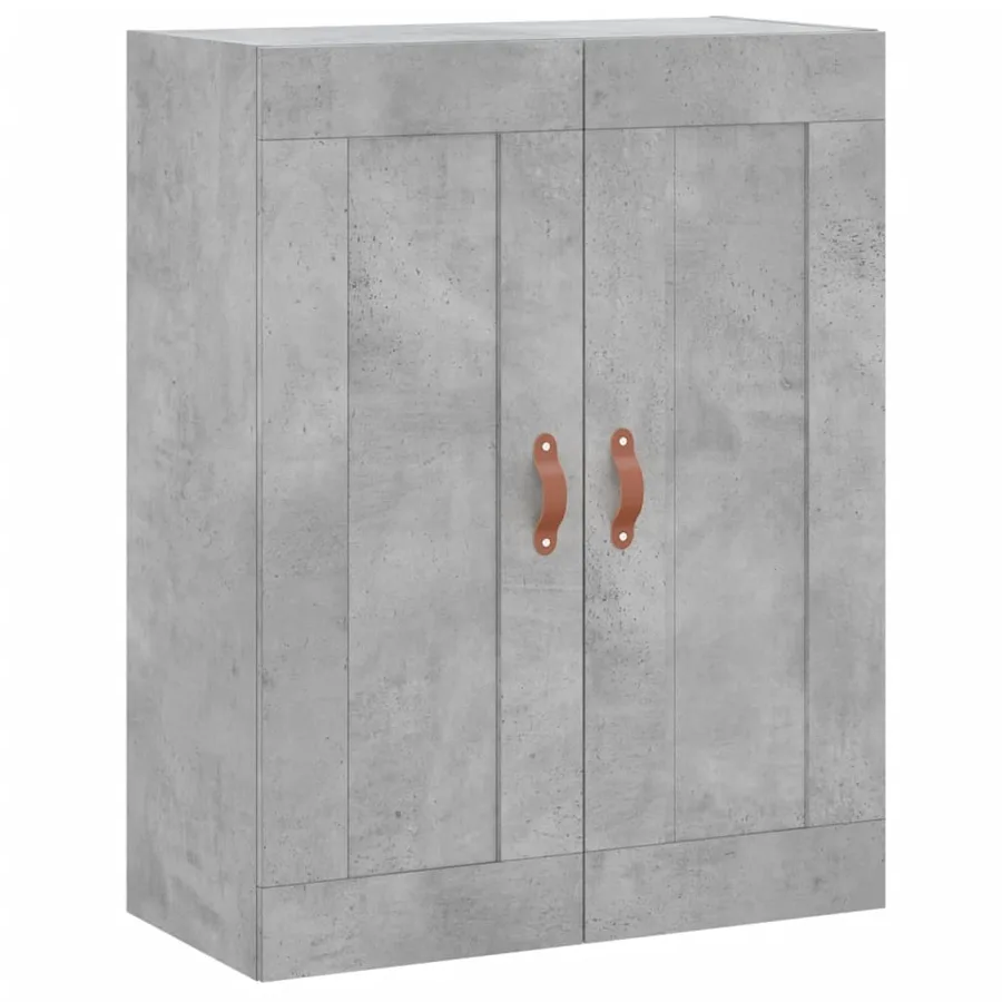 Buffet haut Gris béton 69,5x34x180 cm Bois d'ingénierie - 5