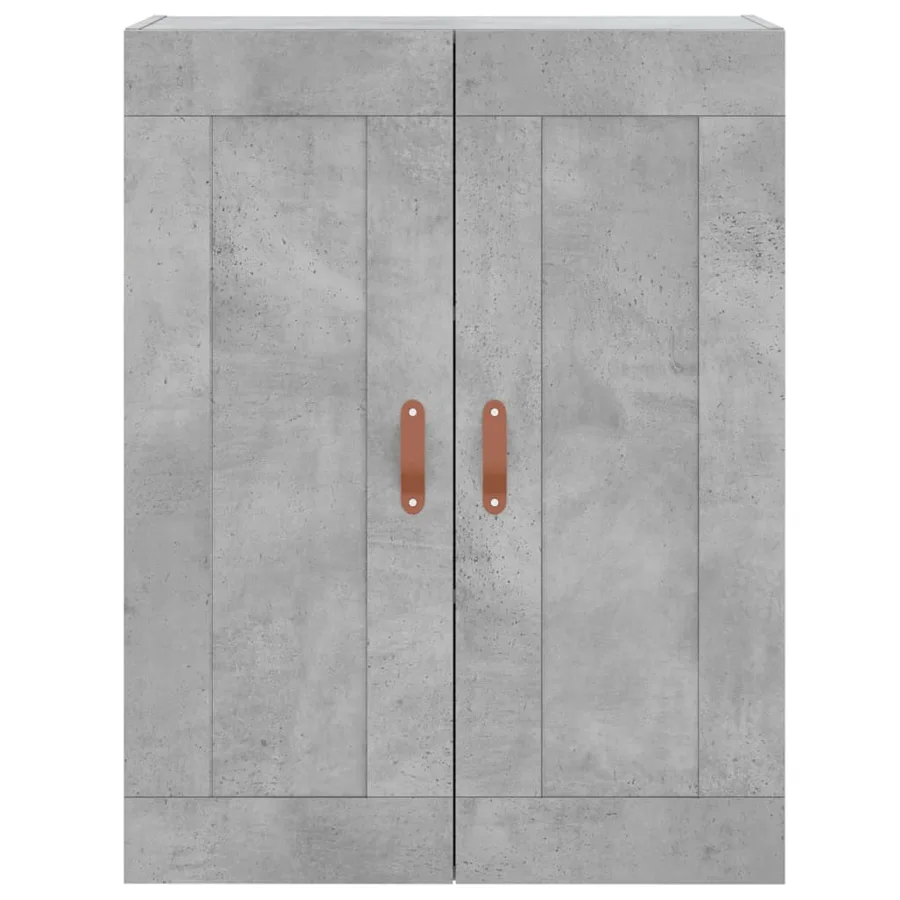 Buffet haut Gris béton 69,5x34x180 cm Bois d'ingénierie - 6