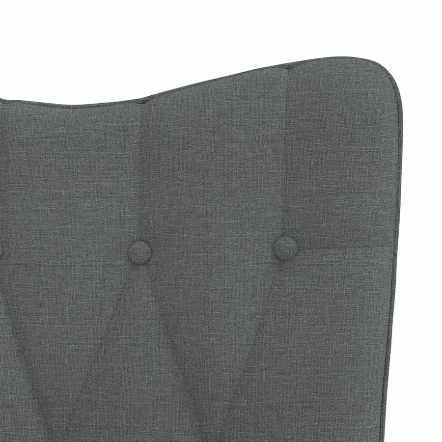 Chaise à bascule avec repose-pied Gris foncé Tissu - 9