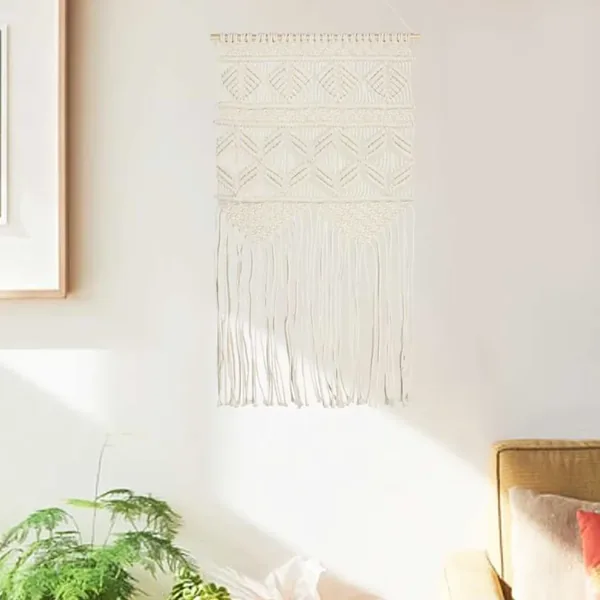 Cintre mural en macramé 40x80 cm Coton