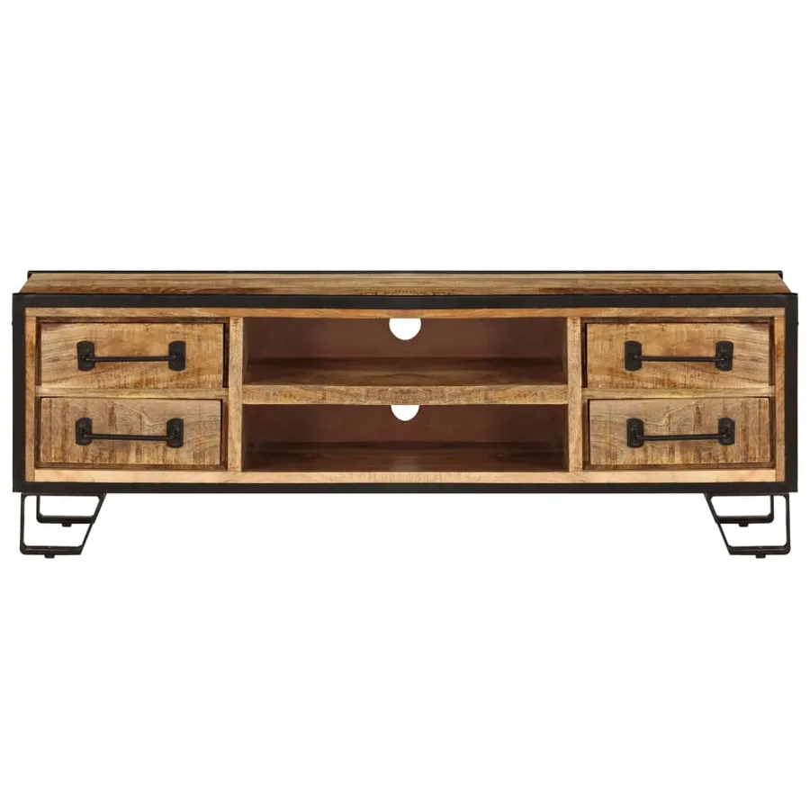 Meuble TV avec tiroirs 120x30x40 cm Bois massif de manguier - 2