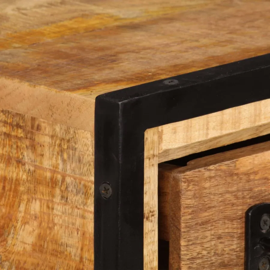 Meuble TV avec tiroirs 120x30x40 cm Bois massif de manguier - 6