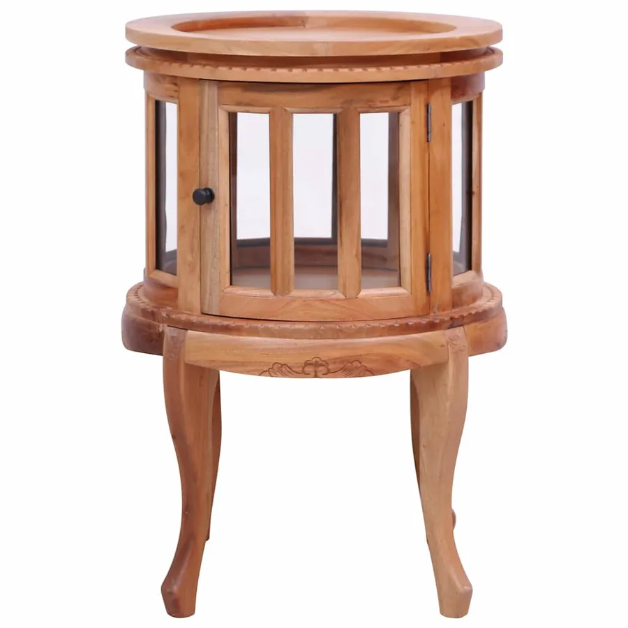 Armoire de vitrine Naturel 50x50x76 cm Bois d'acajou massif - 2