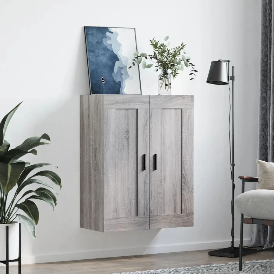 Armoire murale sonoma gris 69,5x34x90 cm bois d'ingénierie - 3