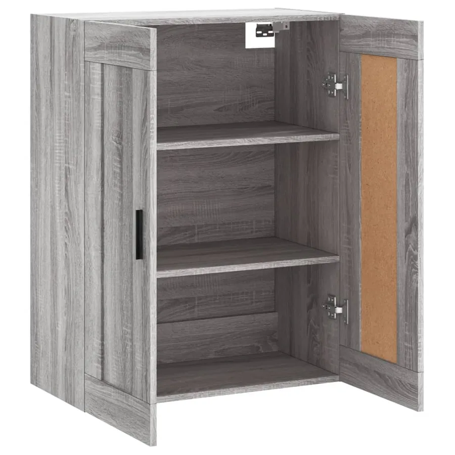 Armoire murale sonoma gris 69,5x34x90 cm bois d'ingénierie - 7
