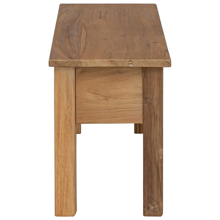 Banc d'entrée teck massif 90 x 30 x 40 cm - 4