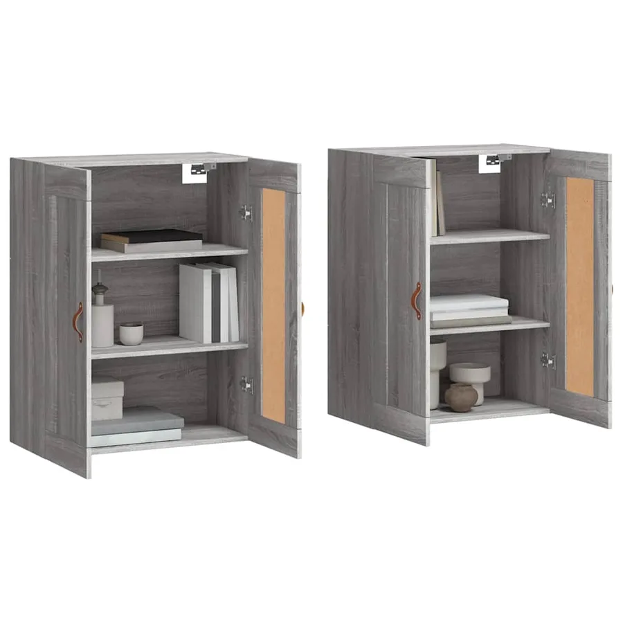 Armoires murales 2 pcs sonoma gris bois d'ingénierie - 3
