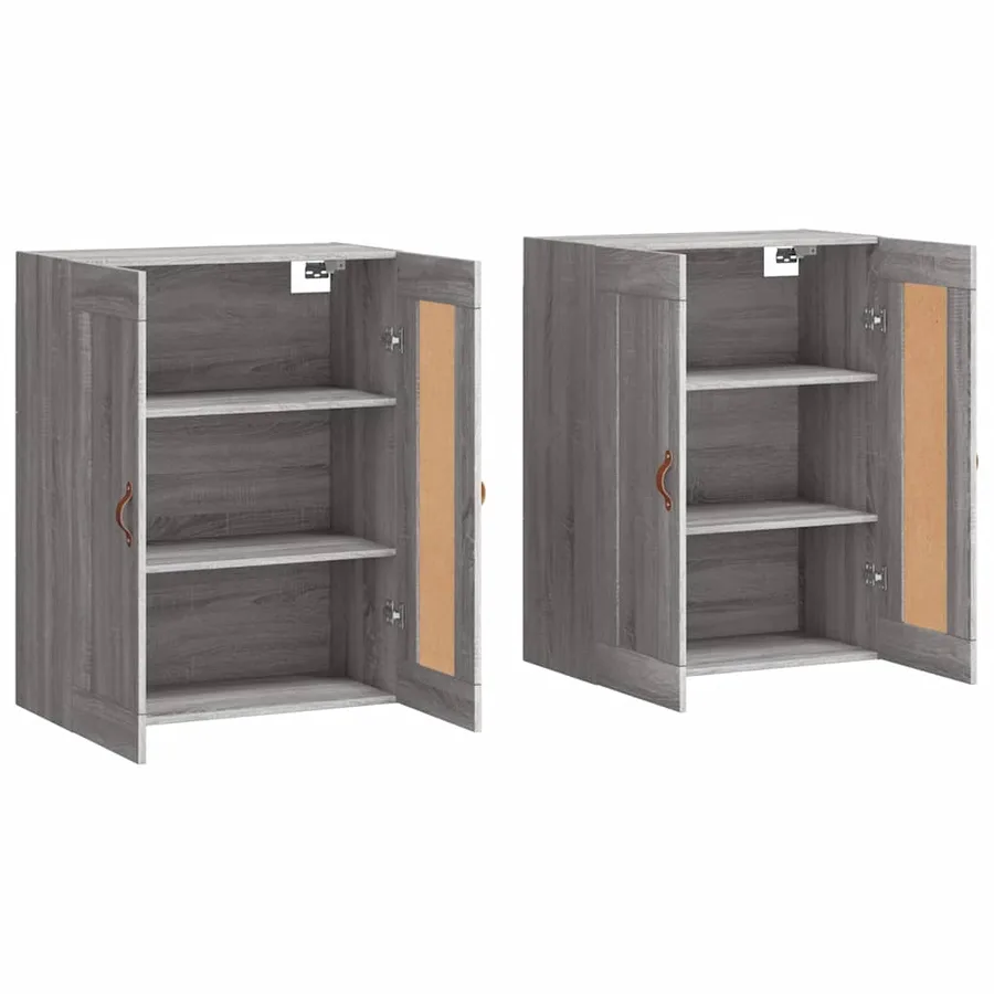 Armoires murales 2 pcs sonoma gris bois d'ingénierie - 4